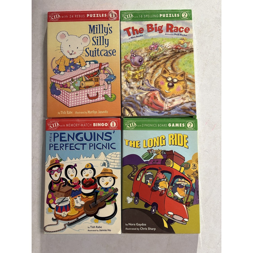 Innovative KidsReader Lot 4 Level 1 2 Books Puzzles Games Phonics Early Learning